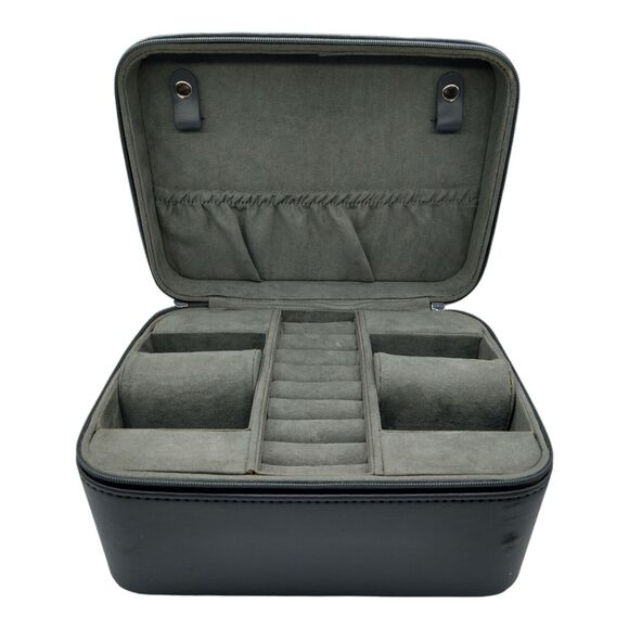 Invicta Gray Double Watch Travel Case 4 Slot Zip Holder Pre-Owned - Picture 2 of 9